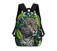 sinyumoney Jaguar Face Jungle Animal Mochilas Para Niños Mochila Escolar Mochila Escolar Impresa En 3D Para Niños Estudiantes De Primaria Y Secundaria 17inch