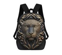 sinyumoney Jaguar Gold Relief Deco Mochila Escolar Informal Para El Día A Día, Ideal Para Viajes, Trabajo Y Uso Diario 17inch