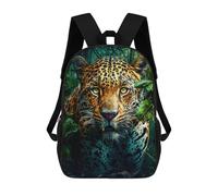 sinyumoney Jaguar in The Jungle-4 Mochila Escolar Impresa En 3D Para Niños Y Niñas, Mochila Escolar, Mochila De Viaje Para Niños 17inch