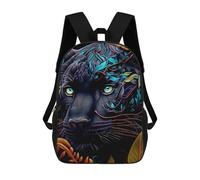 sinyumoney Jaguar in The Jungle -4 Mochila Infantil Para Niñas, Mochila Escolar 3D, Mochila Para Niños Pequeños, Mochila Informal De Día, Mochila Escolar De Moda 17inch