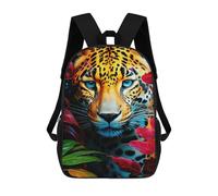 sinyumoney Jaguar in Tropical Jungle Mochila Escolar Para El Trabajo, Negocios, Universidad, Escuela Para Hombres/mujeres 17inch