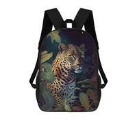 sinyumoney Jaguar Jungle Animal Face Mochila, Mochila Escolar Impresa En 3D, Bolsa Para El Almuerzo Escolar, Mochila De Viaje, Mochila Para Amigos, Mochila Escolar Para Niñas Y Niños 17inch