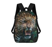 sinyumoney Jaguar Roar in Jungle -1 Mochila Infantil, Mochila Escolar Impresa En 3D, Mochila Para Niños Y Niñas, Mochila Escolar Ajustable Para La Escuela Primaria 17inch