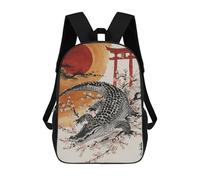 sinyumoney Japan Alligator Painting Mochilas Infantiles Impresas En 3D Para Niños, Mochilas Escolares De Moda, Mochilas De Viaje, Mochilas Escolares Para Niños De Primaria 17inch