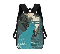 sinyumoney Japan Blue Cat Mochila De Negocios Resistente Para Portátil Para La Escuela/trabajo/viajes 17inch
