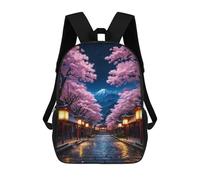 sinyumoney Japan Cherry Blossom Fuji Mochilas Para Niños Mochila Escolar De Moda Mochila Escolar Impresa En 3D Para Niños Estudiantes De Primaria Y Secundaria 17inch