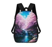 sinyumoney Japan Cherry Blossom River Mochila Impresa En 3D Para Niños, Mochila Escolar, Mochilas De Viaje Para Niños, Bolsas De Libros De Alta Capacidad, Mochila Infantil 17inch