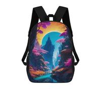 sinyumoney Japan Fantasy Landscape Mochila Escolar Infantil Impresa En 3D 17inch Mochilas Escolares Para Niños, Estilo Casual Y Moderno, Mochilas De Viaje De Alta Capacidad