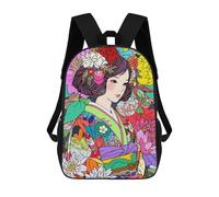 sinyumoney Japan Kimono Manga Girl Mochilas Impresas En 3D Para Niños, Mochila Escolar, Mochila De Moda Para Niños De Primaria Y Secundaria 17inch