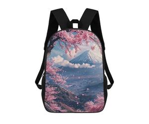 sinyumoney Japan Landscape Mochilas Escolares Para Niños, Bolsa De Escuela Impresa En 3D Para Niños, Estudiantes De Primaria Y Universidad, Japón Mount Fuji Sakura V2, 17"
