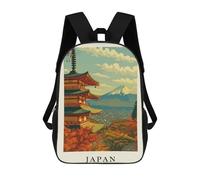 sinyumoney Japan Landscape with Pagoda And Mountain Mochilas Infantiles Escolares Impresas En 3D, Mochilas Para Niños, Mochilas De Viaje Para Niños Y Niñas, Mochilas Escolares Para Niños 17inch
