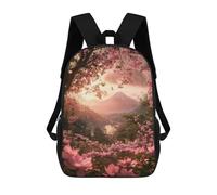 sinyumoney Japan Mount Fuji Sakura Mochilas Para Niños, Mochilas Escolares Personalizadas En 3D Para Niños Y Niñas, Mochilas Escolares Grandes, Mochilas Informales Para El Día A Día 17inch