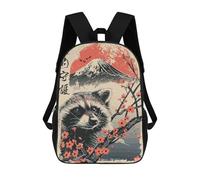 sinyumoney Japan Nature Cute Raccoon Mochila Escolar, Mochila Para Portátil, Mochila Para Niños/niñas/adolescentes 17inch