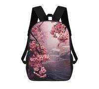 sinyumoney Japan Sakura Flower Mochila Escolar Impresa En 3D 17inch Mochila Escolar Infantil Mochilas De Viaje Mochila Informal De Moda Para Niños Y Estudiantes