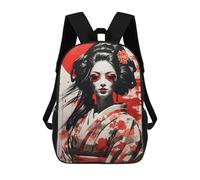 sinyumoney Japane Girl Geisha Mochila Escolar Infantil Impresa En 3D Mochila De Viaje De Alta Capacidad Bolsas Para Libros Mochila Infantil 17inch