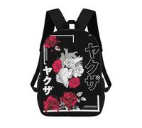 sinyumoney Japanese Aesthetic Flowers Mochila Infantil Con Impresión 3D, Mochila Escolar Para Niños, Mochila Informal Divertida Para Niños Y Adolescentes 17inch