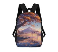 sinyumoney Japanese Autumn Landscape with Torii Gate Mochilas De 17 Pulgadas Para Niños, Mochilas Escolares Impresas En 3D Para Estudiantes De Primaria Y Secundaria, Para Niños Y Niñas.