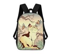 sinyumoney Japanese Bonsai Style Cat Mochilas Para Niños Mochila Escolar Mochila Escolar Impresa En 3D Mochilas Escolares De Moda Para Niños De Primaria Y Secundaria 17inch