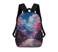 sinyumoney Japanese Cherry Landscape Mochilas Para Niños Y Estudiantes, Mochilas Escolares Impresas En 3D, Mochilas Para Estudiantes De Primaria Y Secundaria, Mochilas Para Niños Y Niñas 17inch