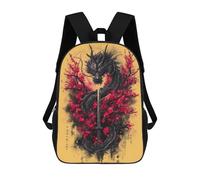 sinyumoney Japanese Dragon Sword Art Print 17inch Mochila Escolar Impresa En 3D Para Niños, Mochila Escolar Informal De Moda, Mochilas De Viaje Para Niños Y Estudiantes.