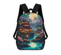 sinyumoney Japanese Fantasy 03 Mochila Escolar Para Niñas 17inch Mochila Informal Ligera Para Niños Y Niñas, Ideal Para Estudiantes De Secundaria