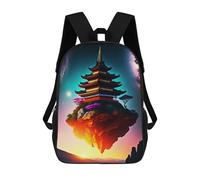 sinyumoney Japanese Fantasy Build Mochila Escolar Infantil Impresa En 3D Para Niños, Mochilas De Viaje, Bolsas Para Libros Para Niños Estudiantes De Primaria 17inch