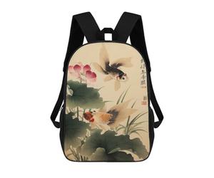 sinyumoney Japanese Fish 1 Mochila Escolar De Moda Para Estudiantes, Adecuada Para Niños Y Niñas, Mochila Informal Para Viajes Al Aire Libre, Esencial Para El Día A Día 17inch