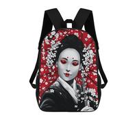 sinyumoney Japanese Geisha Ink Wash Mochilas Para Niños Mochila Escolar De Moda Mochila Escolar Impresa En 3D Para Niños Estudiantes De Primaria Y Secundaria 17inch
