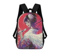 sinyumoney Japanese Geisha with Sword Mochila Escolar Ligera E Informal Para Adolescentes, Niños, Mujeres Y Hombres 17inch