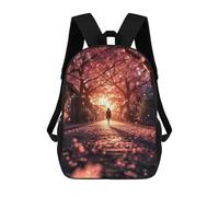 sinyumoney Japanese Girl in Sunset Mochila Impresa En 3D Para Niños, Mochila Escolar, Mochilas De Viaje Para Niños, Bolsas De Libros De Alta Capacidad, Mochila Infantil 17inch