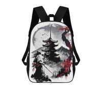 sinyumoney Japanese Ink Wash 01 Mochila Escolar Impresa En 3D Para Niños Y Niñas, Mochila Para Portátil Para Niños/estudiantes/adultos 17inch