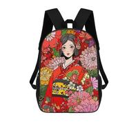 sinyumoney Japanese Kimono Kawaii Art Mochila Infantil, Mochila Escolar De Gran Capacidad Para Estudiantes, Mochila Para Libros, Mochila Para Niños, Niñas, Adultos Y Adolescentes 17inch