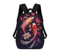 sinyumoney Japanese Koi Fish Mochila Escolar Impresa En 3D Mochilas Informales Para Niños Mochila Escolar Impresa En 3D Para Niños De Primaria Y Secundaria 17inch
