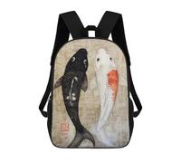 sinyumoney Japanese Koi Fish Painting-1 Mochila Escolar Impresa En 3D 17inch Mochilas De Moda Para Niños, Mochilas Escolares Para Niños De Primaria Y Secundaria