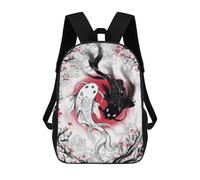 sinyumoney Japanese Koi Fish Poster Mochila Escolar Infantil Impresa En 3D 17inch Mochilas De Moda Para Niños De Primaria Y Secundaria