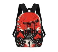 sinyumoney Japanese Landscape with Torii Gate Mochila Escolar Mochilas Escolares Para Niñas Y Niños Mochila Con Bolsillo Mochila Escolar De Moda Para Niños 17inch
