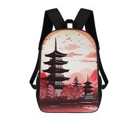 sinyumoney Japanese Landscapes Mochila Escolar Impresa En 3D Mochilas Informales Para Niños Mochila Escolar Impresa En 3D Para Niños De Primaria Y Secundaria 17inch