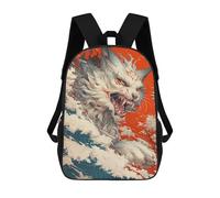 sinyumoney Japanese Mythical Beast Art Print Mochila Escolar, Bolso De Negocios, Bolso Para Portátil Duradero Para Campus, Actividades Al Aire Libre, Viajes Y Deportes 17inch