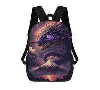 sinyumoney Japanese Mythical Serpent Art Print Mochilas Escolares Para La Escuela Secundaria, Preparatoria, Universidad Y Viajes Para Niños/niñas/adolescentes 17inch
