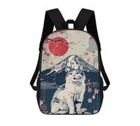sinyumoney Japanese Nature Kawaii Cat Mochilas Escolares Para Niños Y Niñas, Mochilas Deportivas Informales Para Primaria, Mochilas De Gran Capacidad Para Libros 17inch
