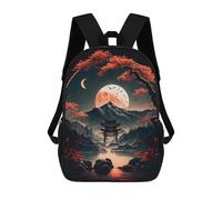 sinyumoney Japanese Night 08 Mochila Con Bolsillo Mochilas Impresas En 3D, Mochilas De Viaje, Mochilas Para Libros, Mochila Escolar Para Niños 17inch