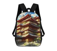 sinyumoney Japanese Pagoda Garden Mochila Escolar Impresa En 3D Para Niños Y Niñas, Mochila Para Portátil Para Niños/estudiantes/adultos 17inch
