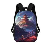 sinyumoney Japanese Pagoda Reflections Mochila Escolar De 17 Pulgadas Impresa En 3D Mochilas Infantiles Mochila Genial Impresa En 3D Para Niños De Primaria Y Secundaria