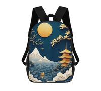 sinyumoney Japanese Papercut Landscape Mochilas Impresas En 3D Para Niños, Mochila Escolar, Mochila Informal Para Exteriores, Mochila Informal De Moda Para Niños, Lindas Bolsas De Viaje 17inch