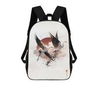 sinyumoney Japanese Red Crowned Crane Mochila Infantil Escolar Para Niños Con Estampado 3D De Dibujos Animados, Mochila Escolar Para Estudiantes, Mochila Para Portátil Para Niños Y Niñas 17inch