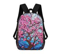sinyumoney Japanese Sakura Bloom Art Mochila Escolar Para Niños Mochila Escolar Impresa En 3D Mochila Escolar De Moda Para Niños De Primaria Y Secundaria 17inch