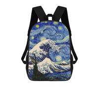 sinyumoney Japanese Starry Night Mochilas Infantiles Mochila Escolar Impresa En 3D Para Niños Mochilas De Viaje Bolsas Para Libros Para Niños 17inch Mochila Escolar