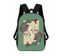 sinyumoney Japanese Style Koi Fish Mochila Escolar Para Niños De 17 Pulgadas, Mochila Informal De Viaje Para Niños Y Niñas, Mochila De Gran Capacidad Para El Día A Día 17inch