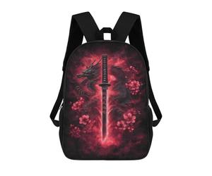 sinyumoney Japanese Sword Art Print-1 Mochila Escolar De Moda, Mochila Para Material Escolar, Mochila Impermeable Informal Para Acampar, Aventuras Al Aire Libre Y Viajes Diarios 17inch