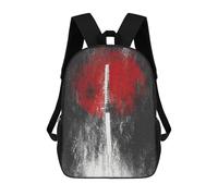 sinyumoney Japanese Sword Art Print -2 Mochila Escolar Para La Escuela Secundaria, Preparatoria, Universidad Y Viajes Para Niños/niñas/adolescentes 17inch